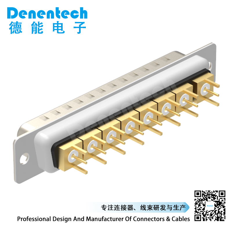 Denentech Factory direct sales 8W8 high power DB connector male coaxial straight DIP power connector plug d-sub connectors